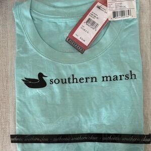Southern Marsh Antigua Blue Logo Tee